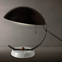 west elm Half Moon LED Desk Lamp, Antique Bronze
